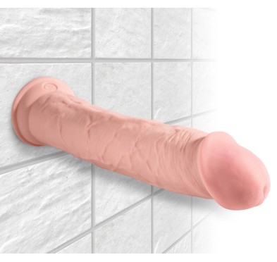 King Cock Plus - Realistyczne Naturalne Dildo Z Przyssawką 28 CM Jasny Kolor Skóry